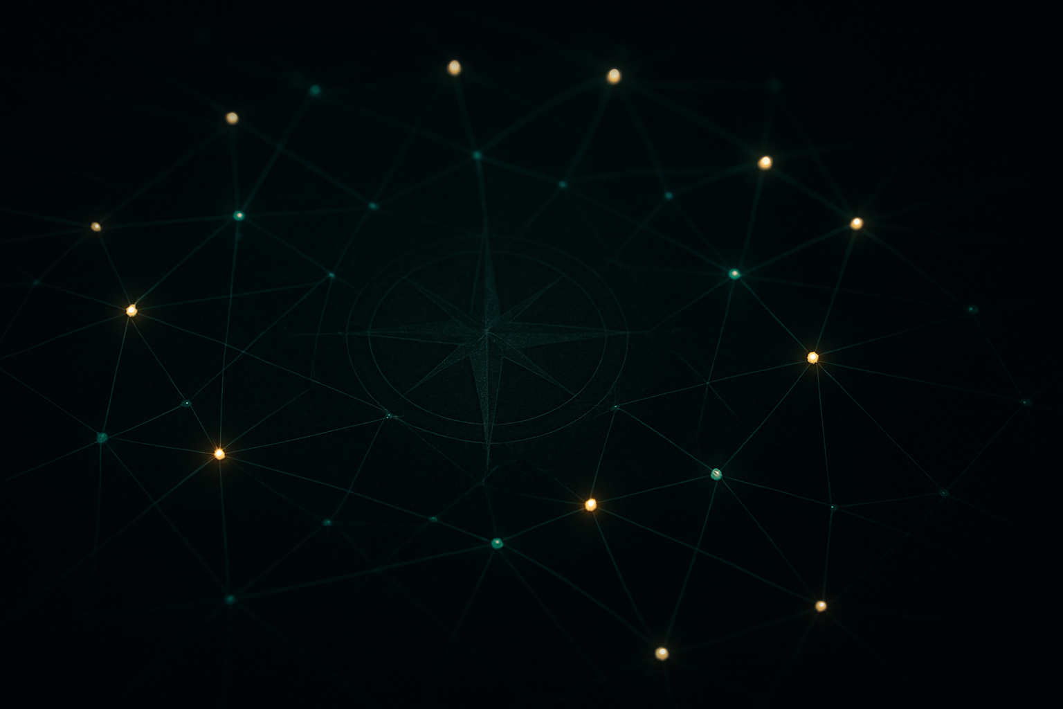 Abstract architectural grid representing AI system design